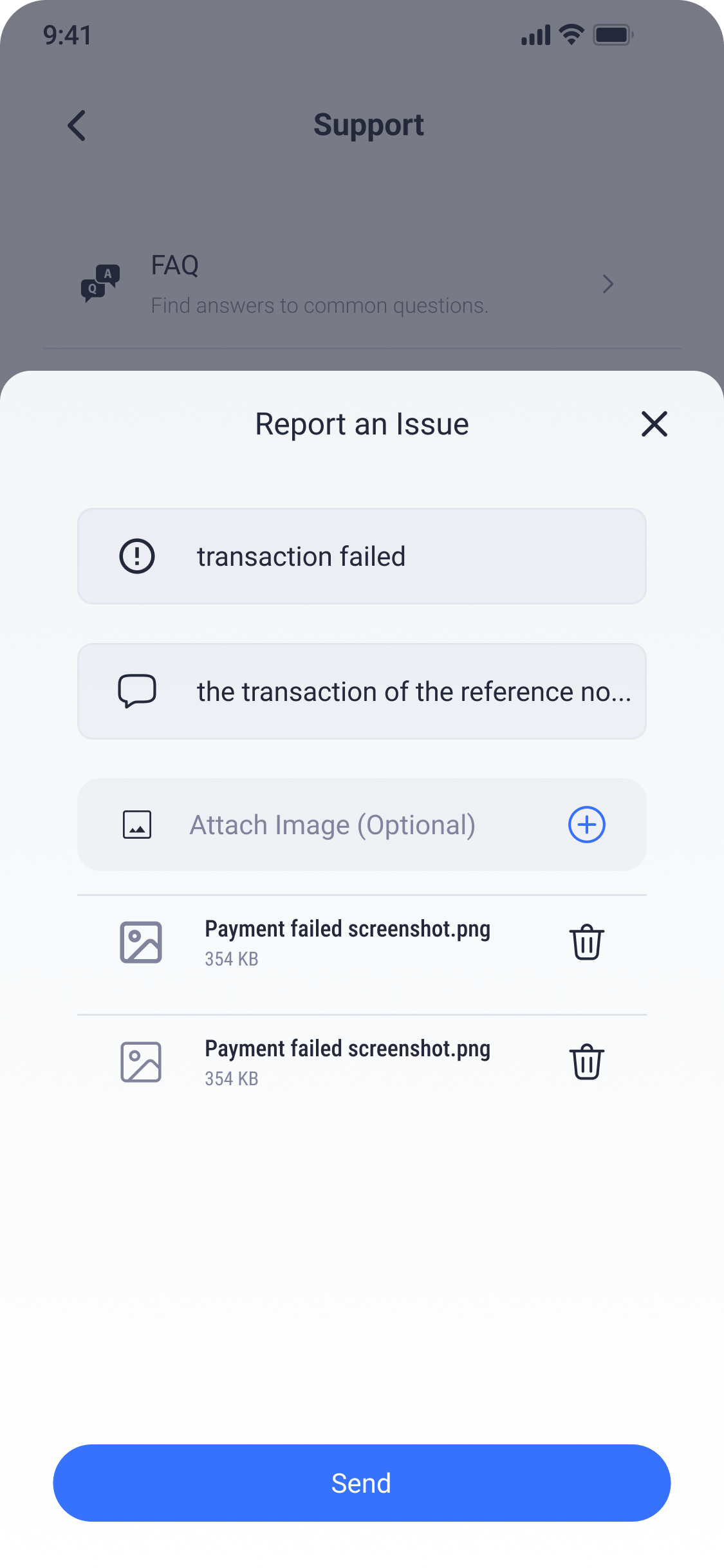 Transaction support flow